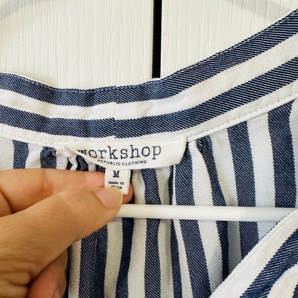 Workshop Republic Clothing Nautical Beach lightweight top Size Medium - Picture 2 of 5